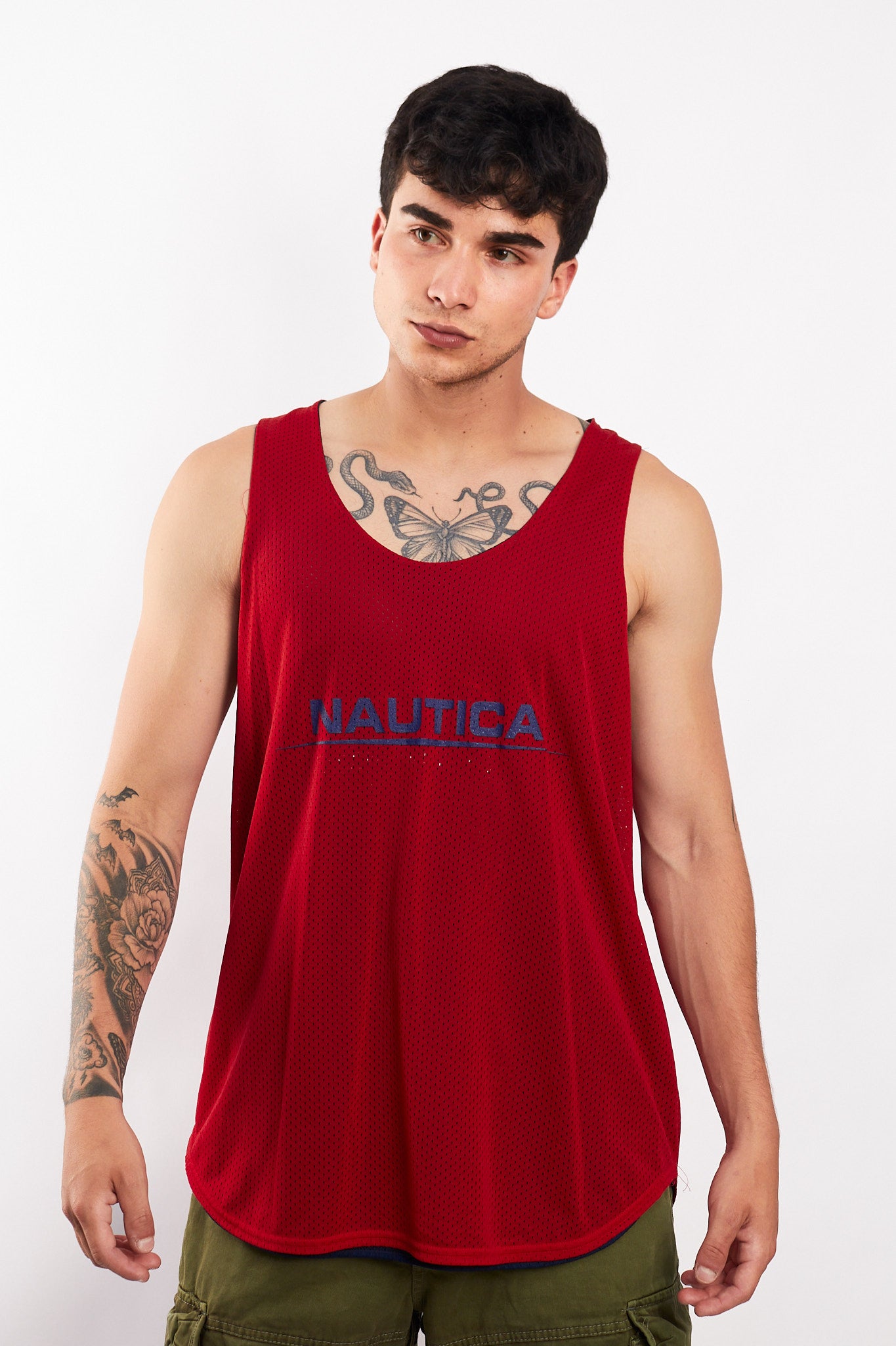 Vintage Nautica Competition Reversible Mesh Tank Top (M/L)