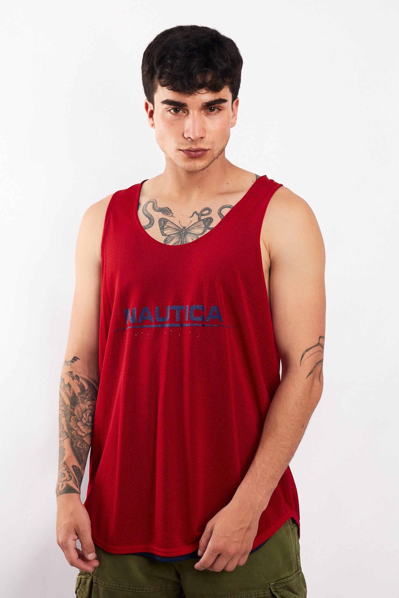 Vintage Nautica Competition Reversible Mesh Tank Top (M/L)