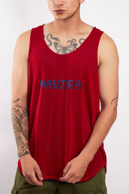 Vintage Nautica Competition Reversible Mesh Tank Top (M/L)