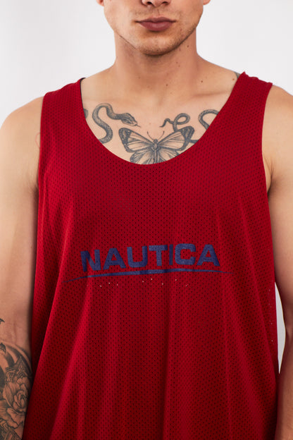 Vintage Nautica Competition Reversible Mesh Tank Top (M/L)