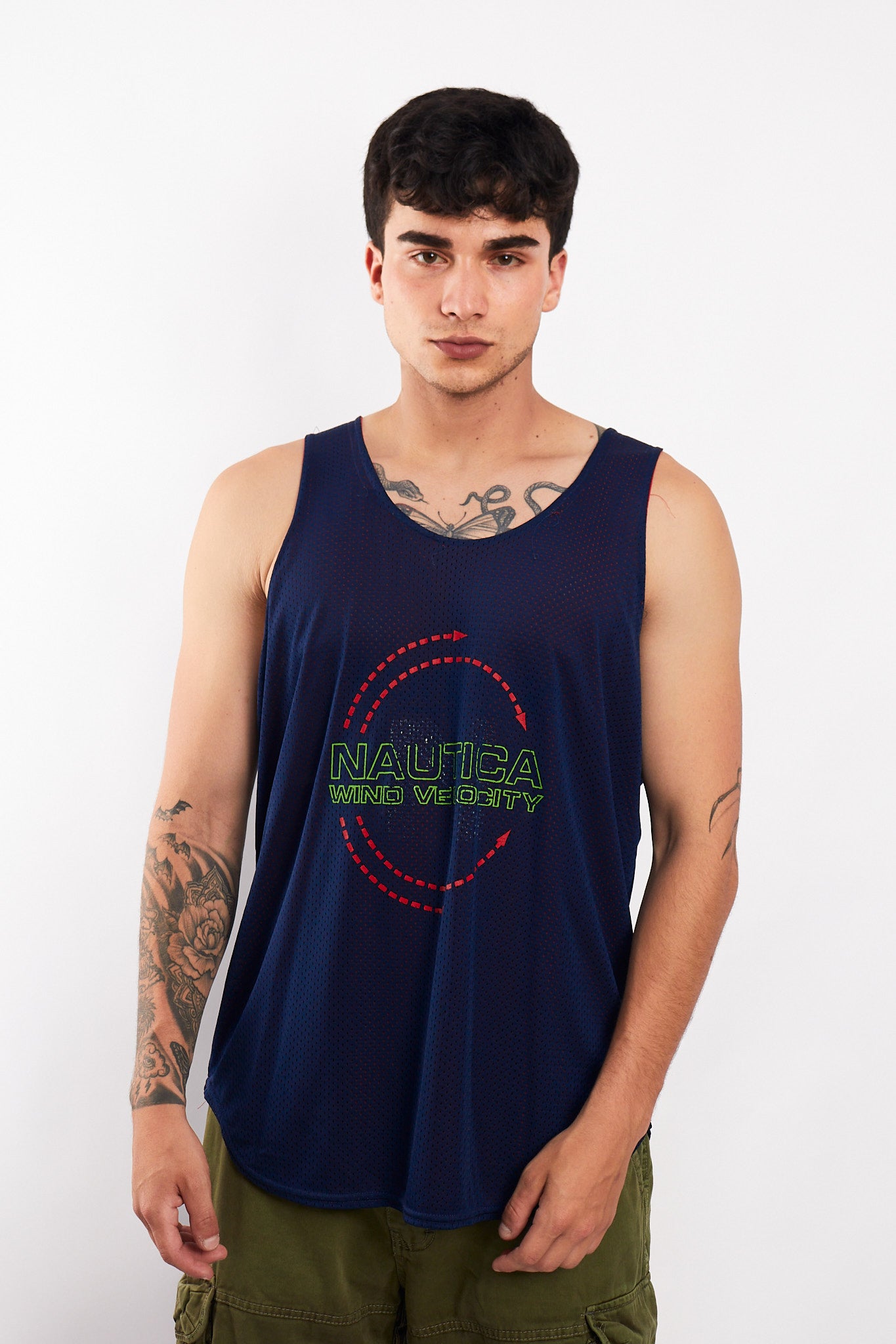 Vintage Nautica Competition Reversible Mesh Tank Top (M/L)