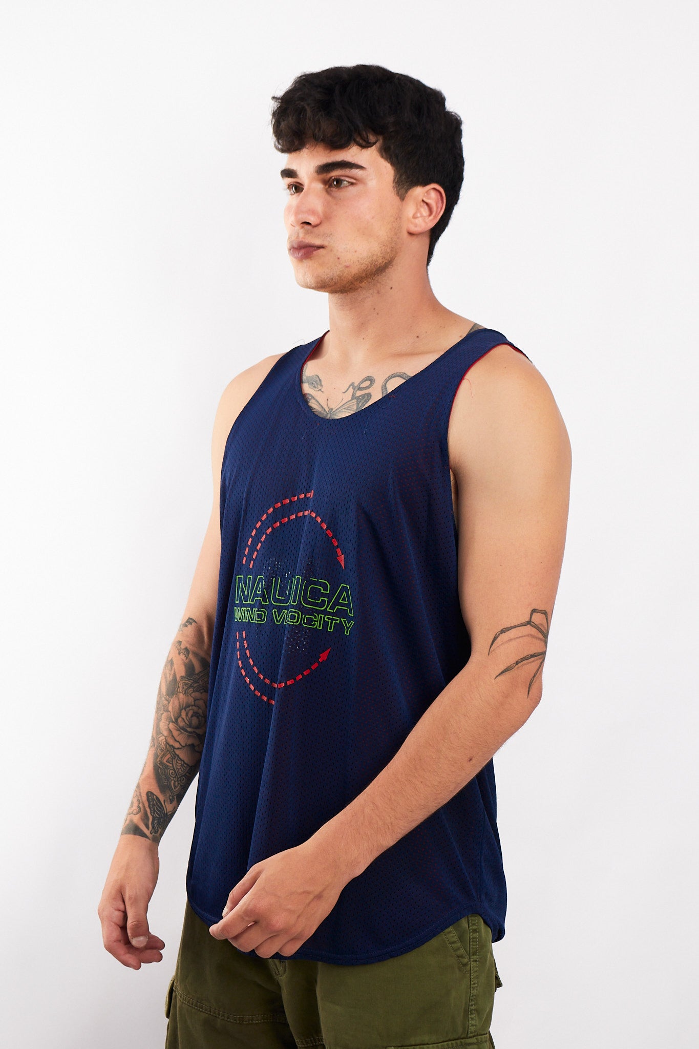 Vintage Nautica Competition Reversible Mesh Tank Top (M/L)