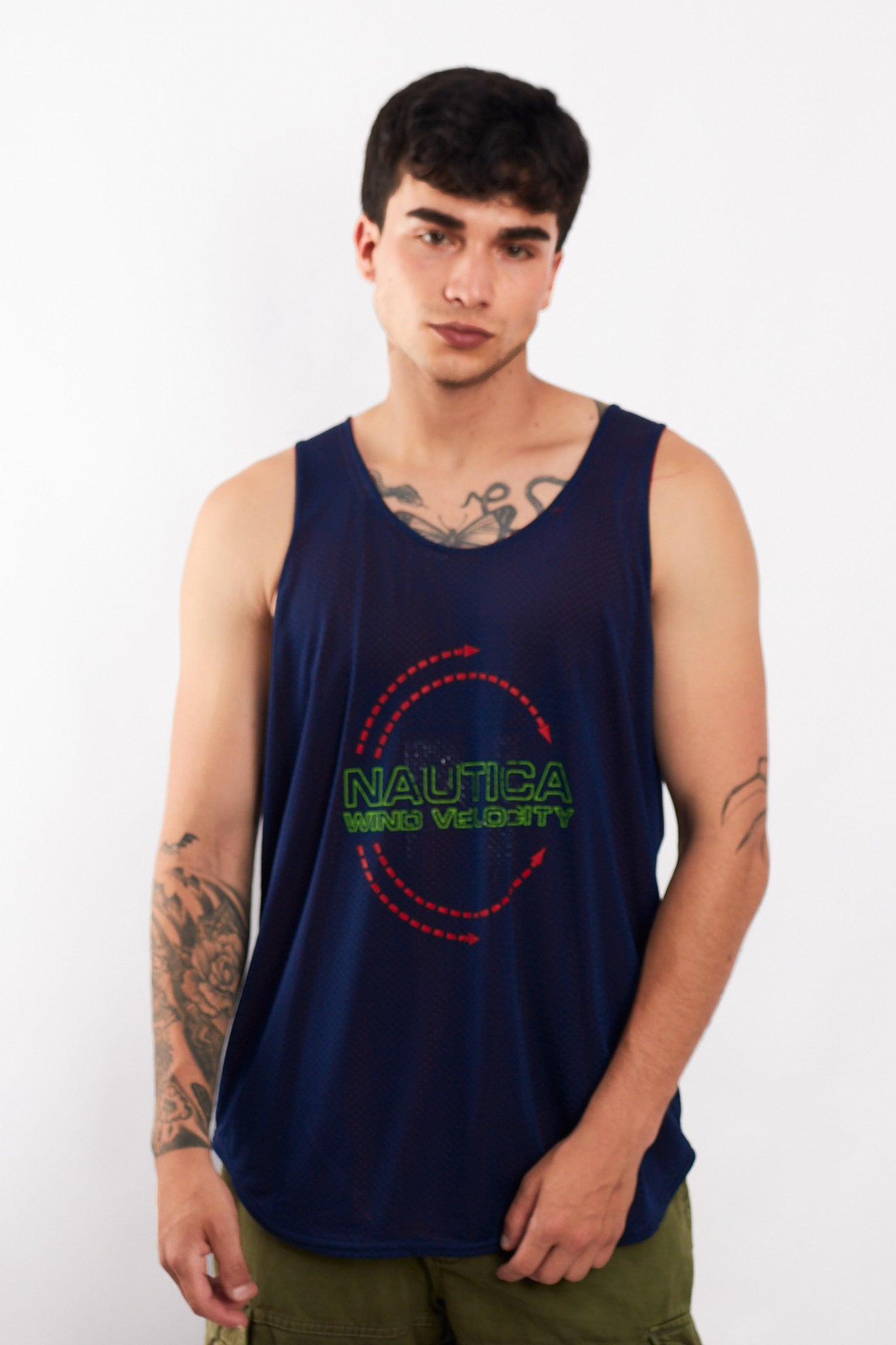 Vintage Nautica Competition Reversible Mesh Tank Top (M/L)