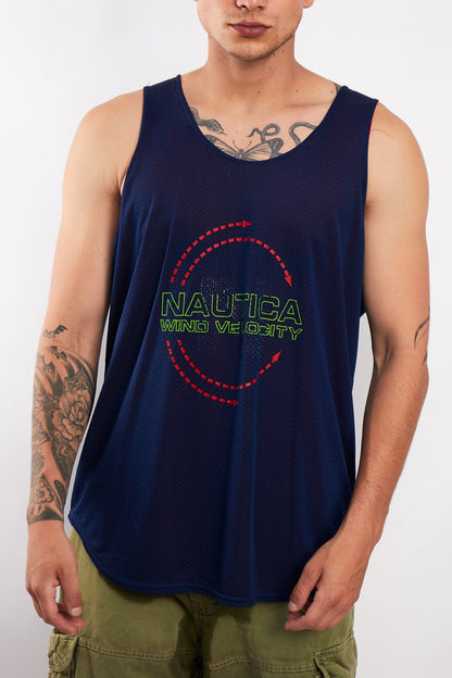 Vintage Nautica Competition Reversible Mesh Tank Top (M/L)