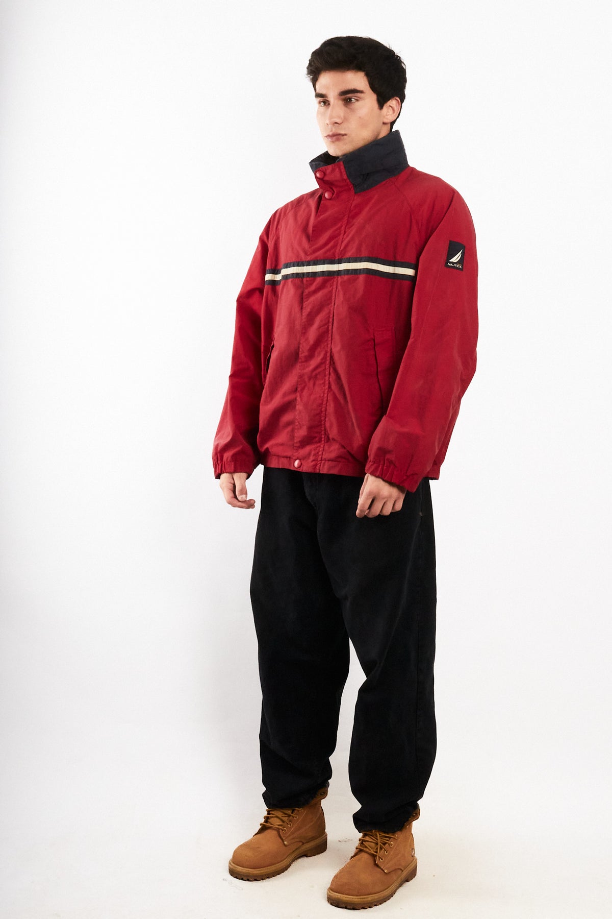 2000 Vintage Nautica Sailing Colorblock Striped Jacket (L/XL)