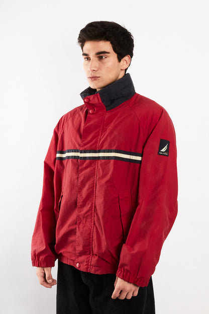 2000 Vintage Nautica Sailing Colorblock Striped Jacket (L/XL)
