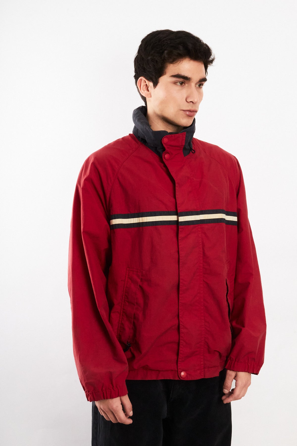 2000 Vintage Nautica Sailing Colorblock Striped Jacket (L/XL)