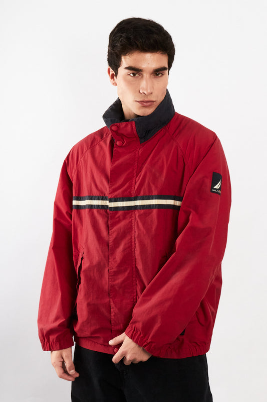 2000 Vintage Nautica Sailing Colorblock Striped Jacket (L/XL)
