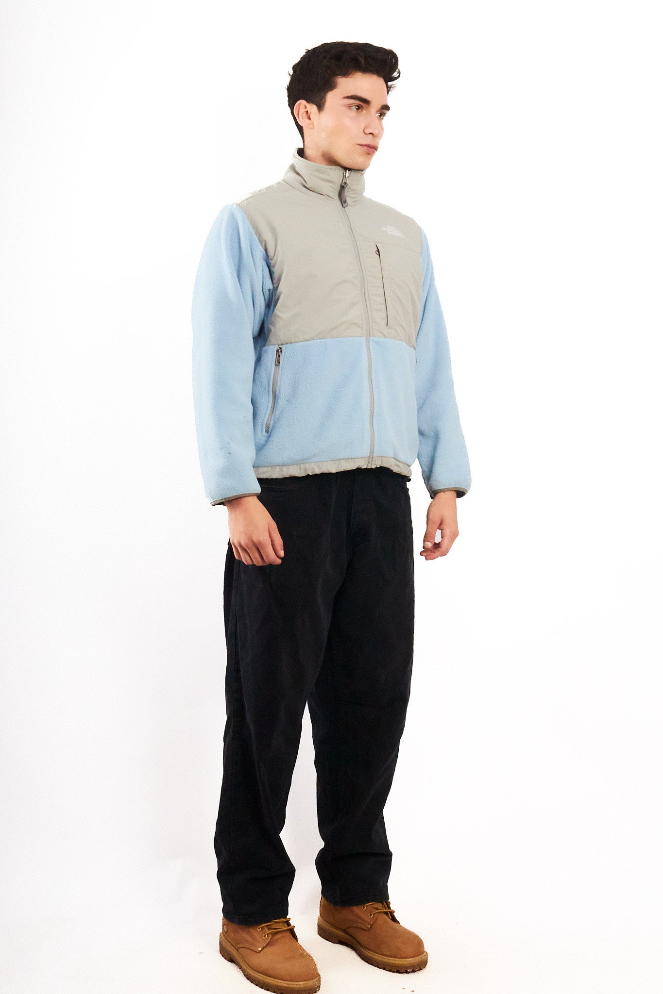 2000 Vintage North Face Light Blue Retro Denali Jacket (S/M)