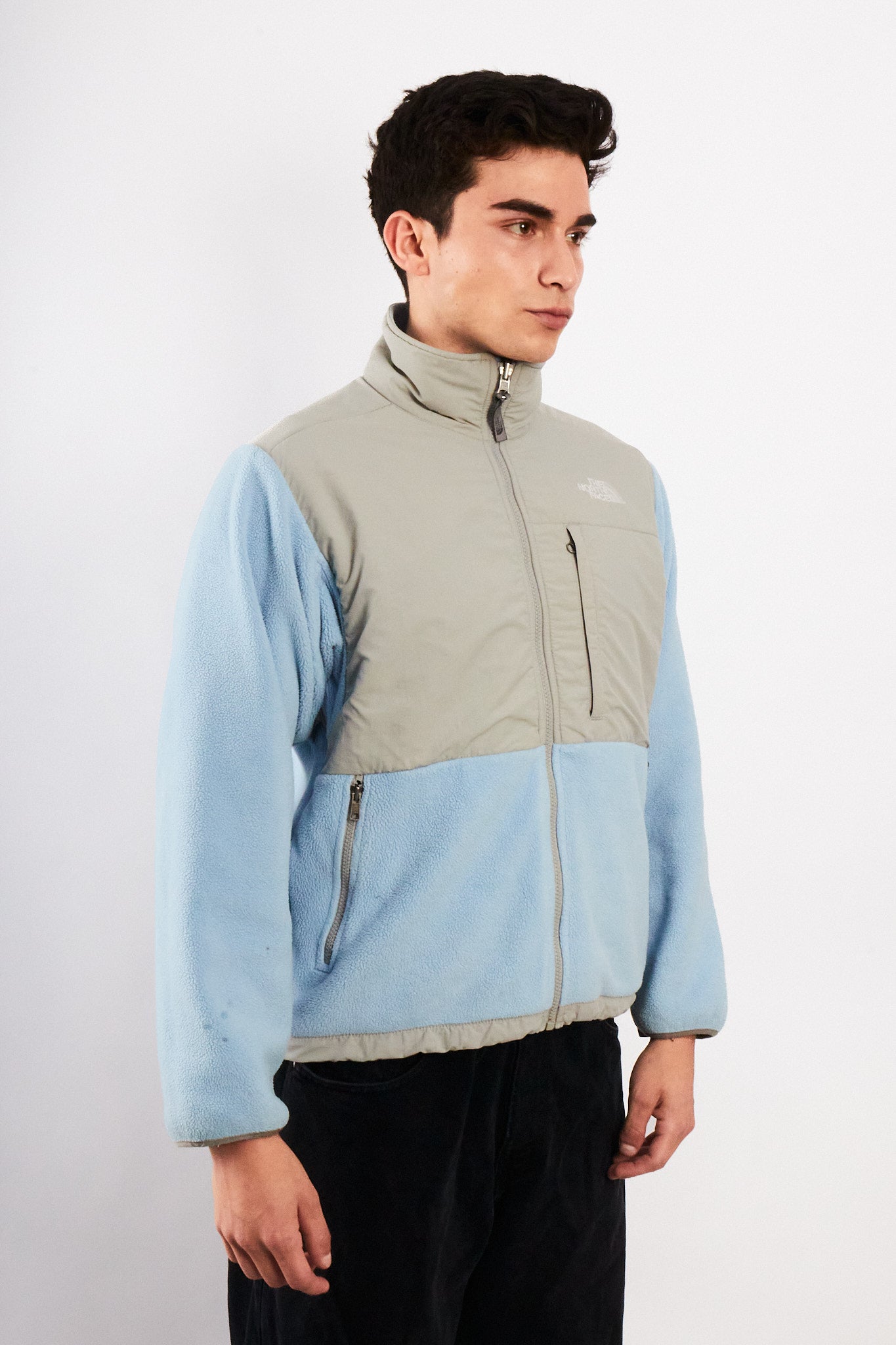 2000 Vintage North Face Light Blue Retro Denali Jacket (S/M)