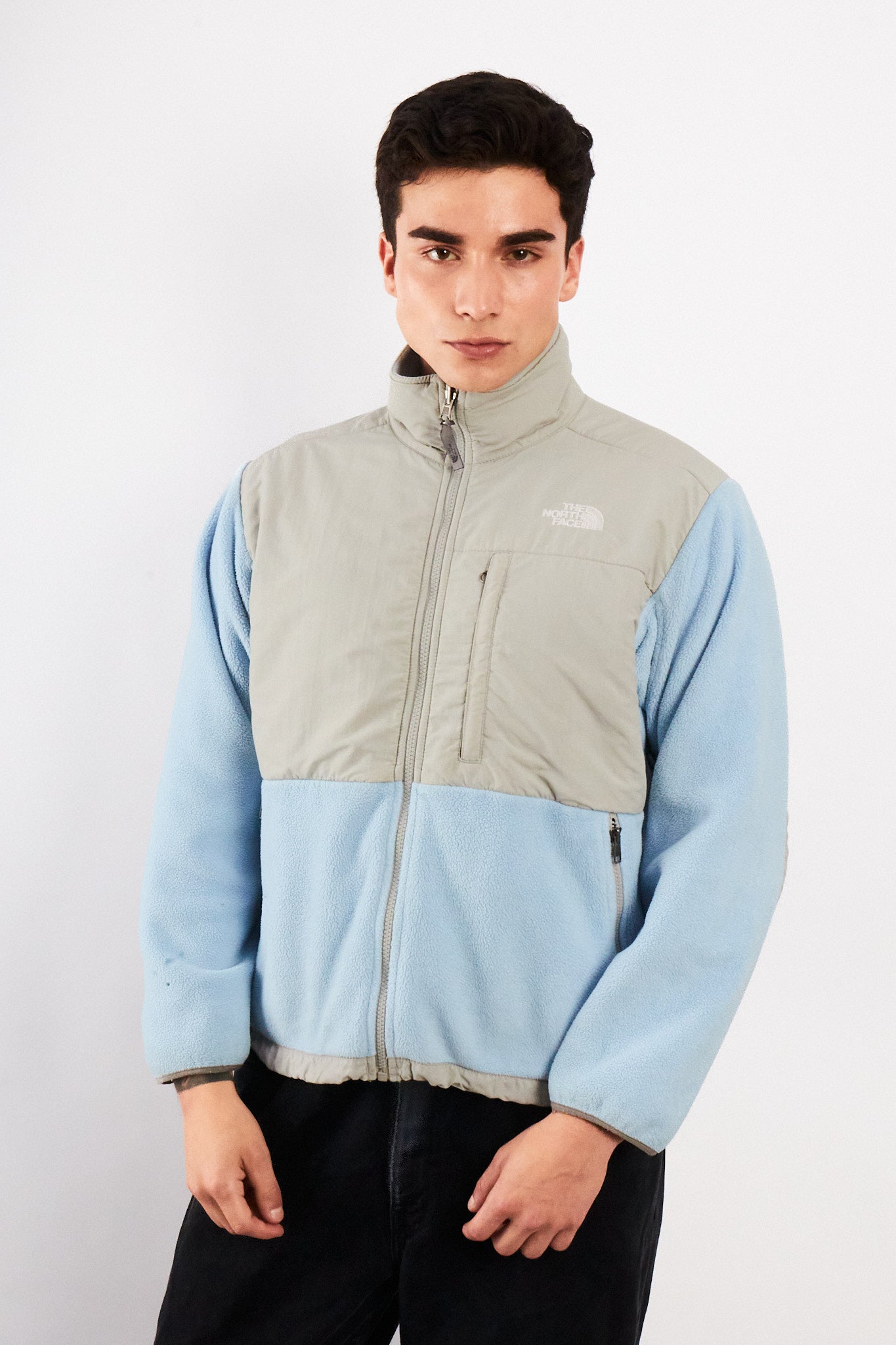 2000 Vintage North Face Light Blue Retro Denali Jacket (S/M)