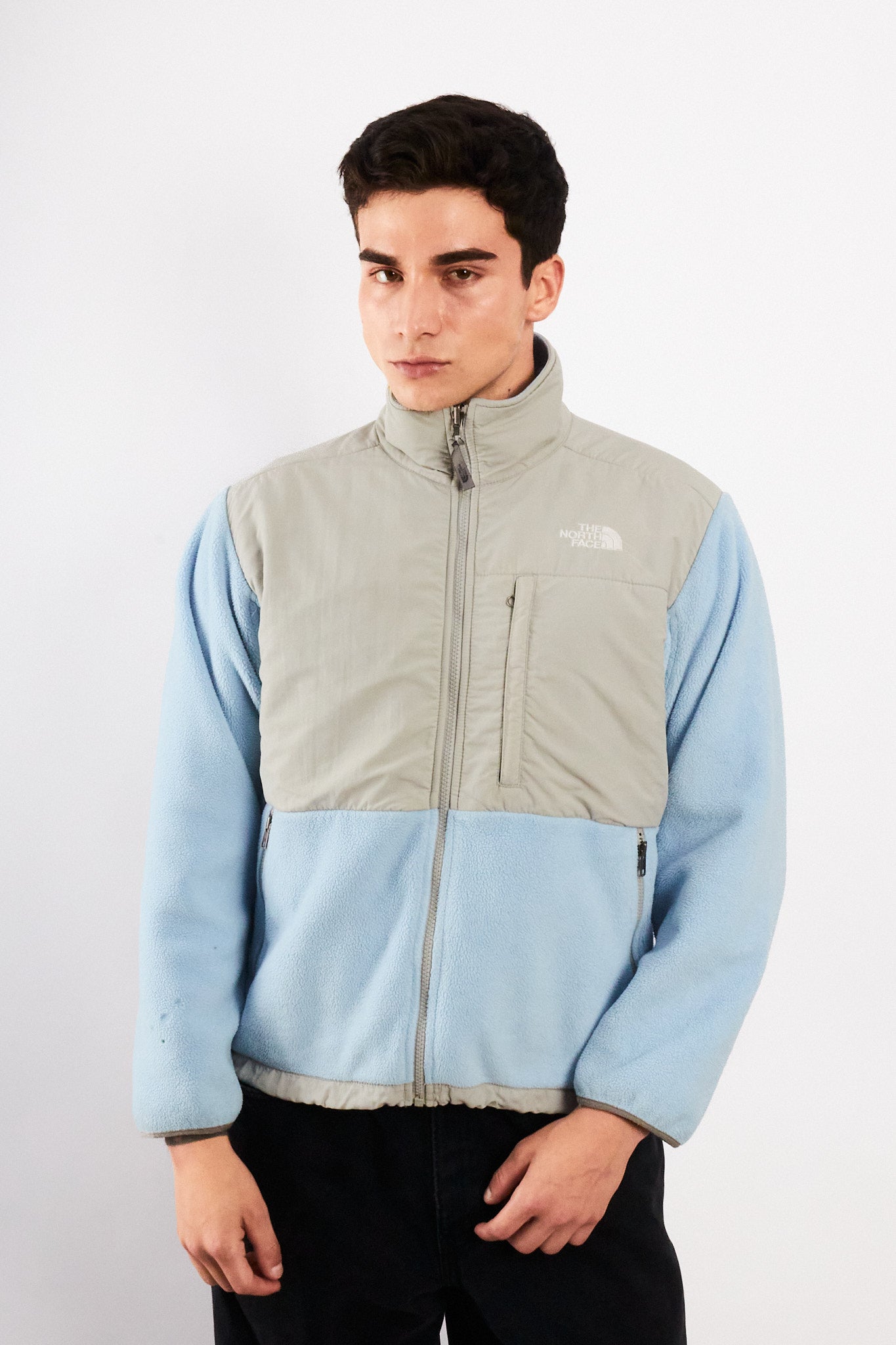 2000 Vintage North Face Light Blue Retro Denali Jacket (S/M)