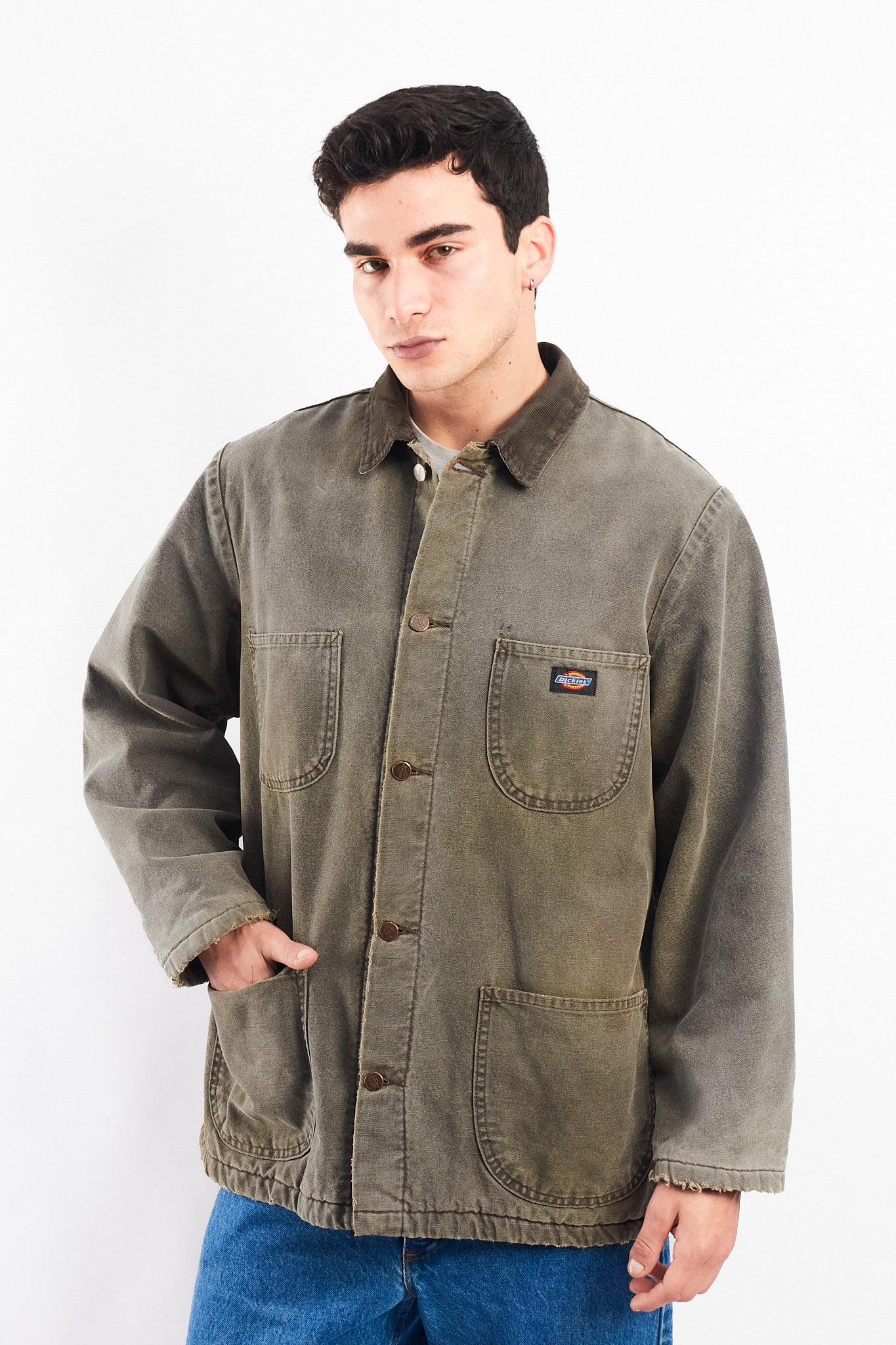 Vintage Dickies Duck Stone Gray Michigan Chore Coat (M/L)
