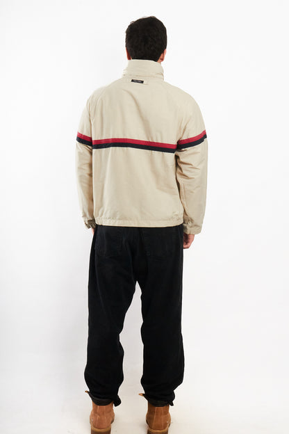 2000 Vintage Nautica Beige Striped Jacket (M)