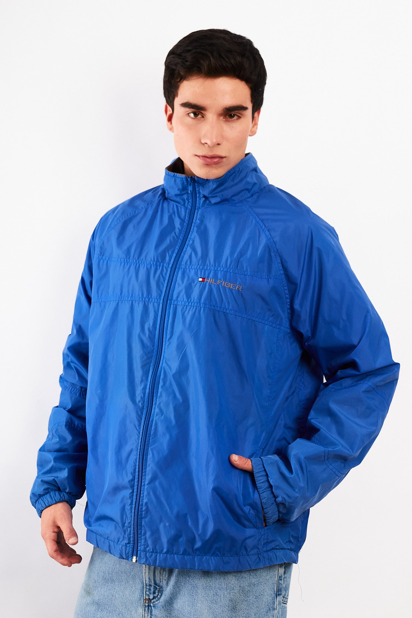 1990 Vintage Tommy Hilfiger Royal Blue Jacket (L/XL)