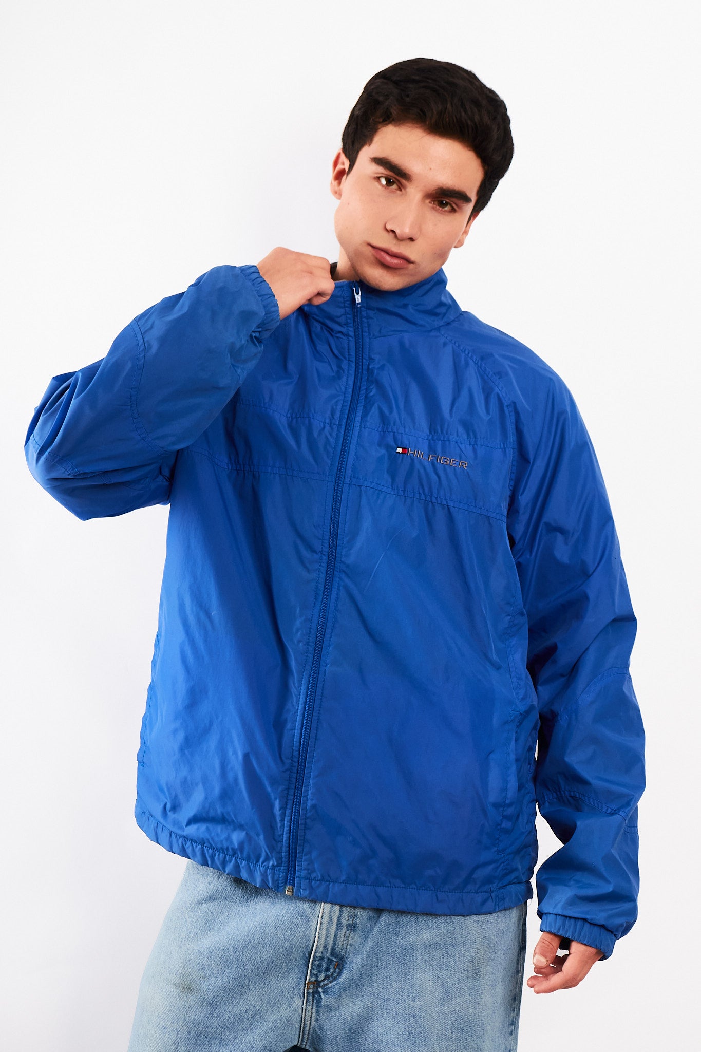 1990 Vintage Tommy Hilfiger Royal Blue Jacket (L/XL)