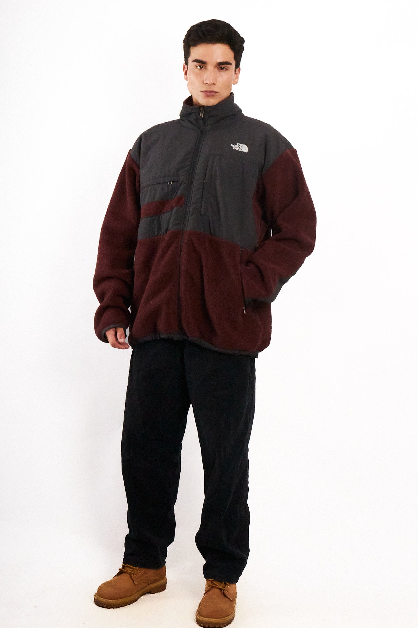 2000 Vintage North Face Retro Wine Denali Jacket (L/XL)