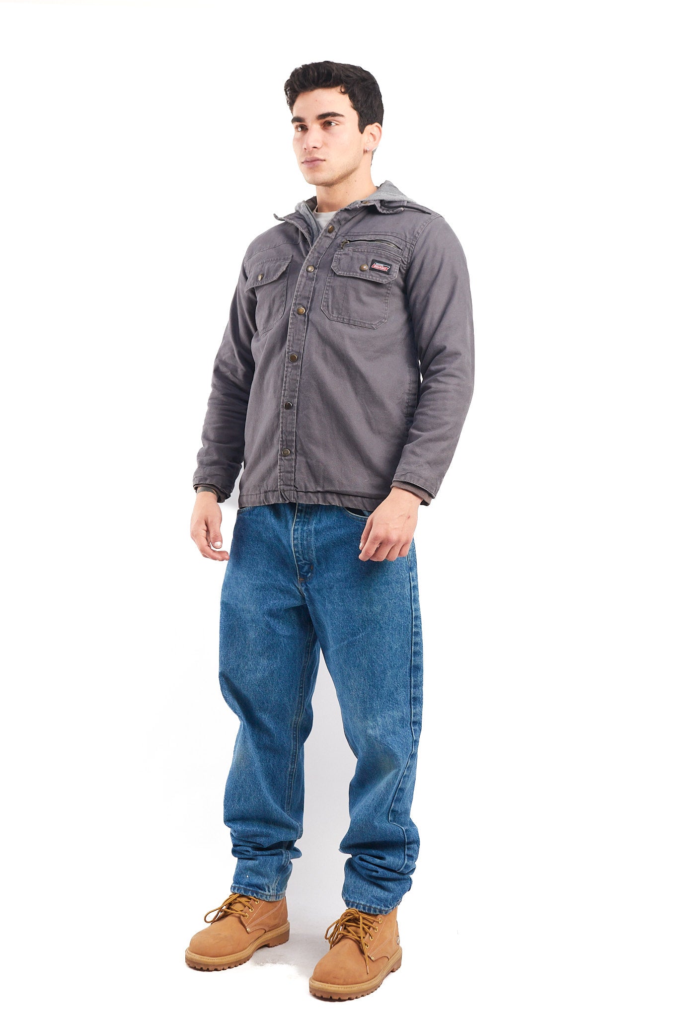 2000 Dickies Work Hooded Shirt Jacket (S/M)