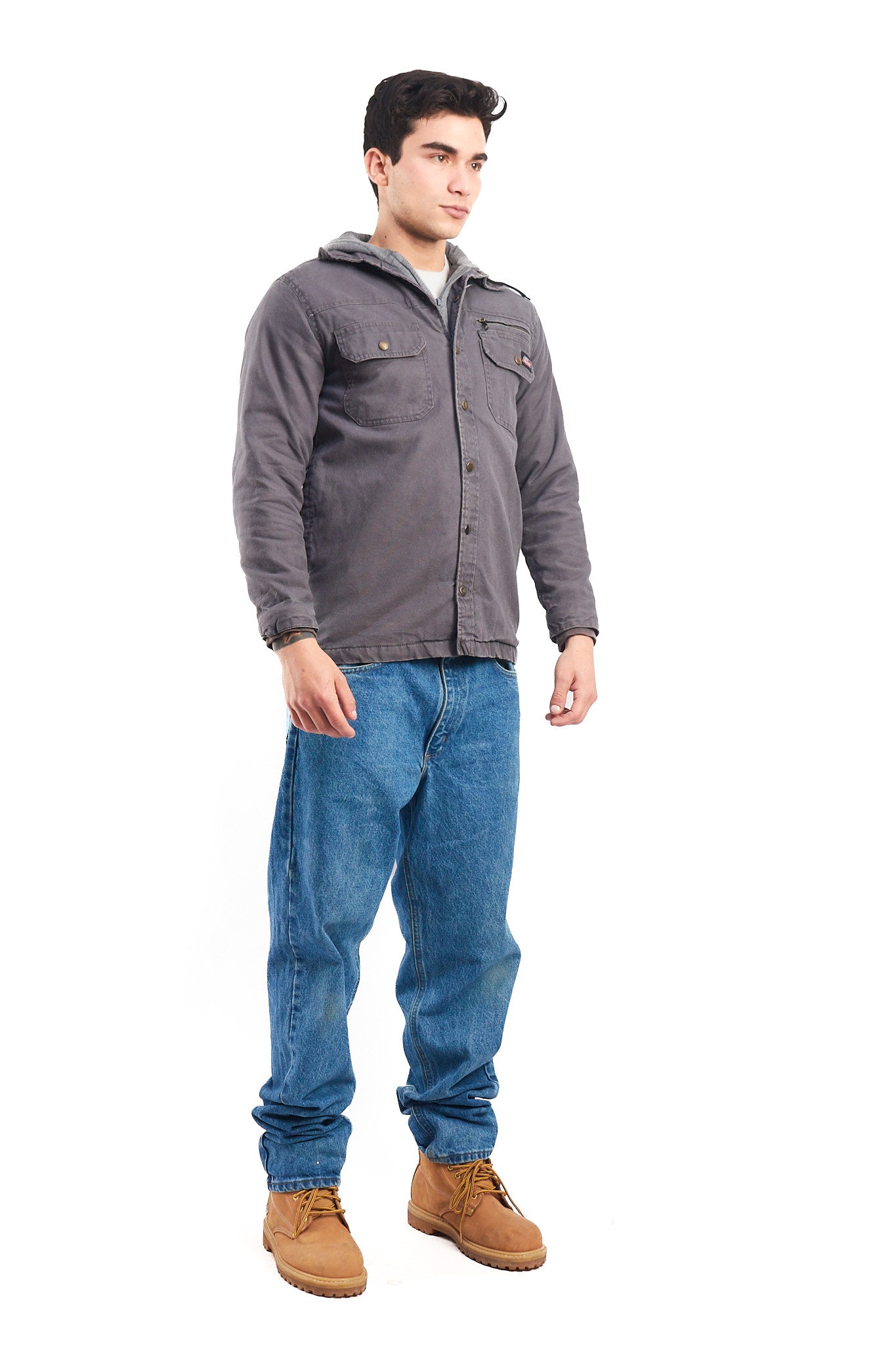 2000 Dickies Work Hooded Shirt Jacket (S/M)