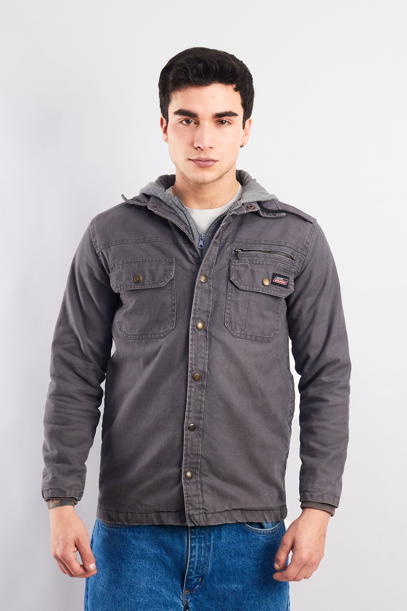 2000 Dickies Work Hooded Shirt Jacket (S/M)