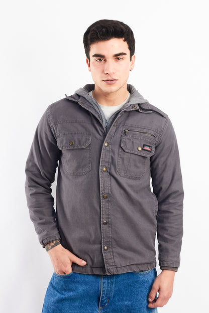 2000 Dickies Work Hooded Shirt Jacket (S/M)