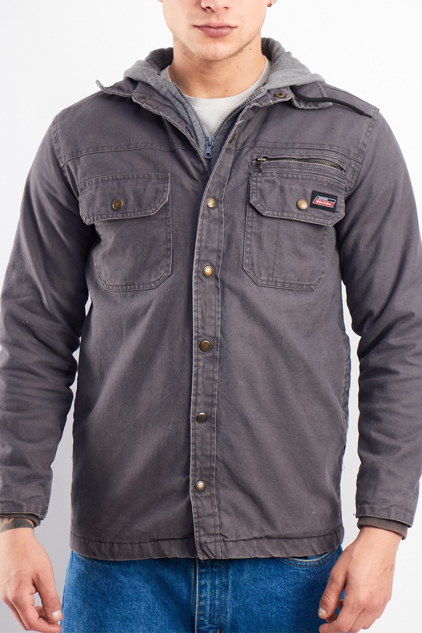 2000 Dickies Work Hooded Shirt Jacket (S/M)