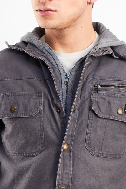 2000 Dickies Work Hooded Shirt Jacket (S/M)