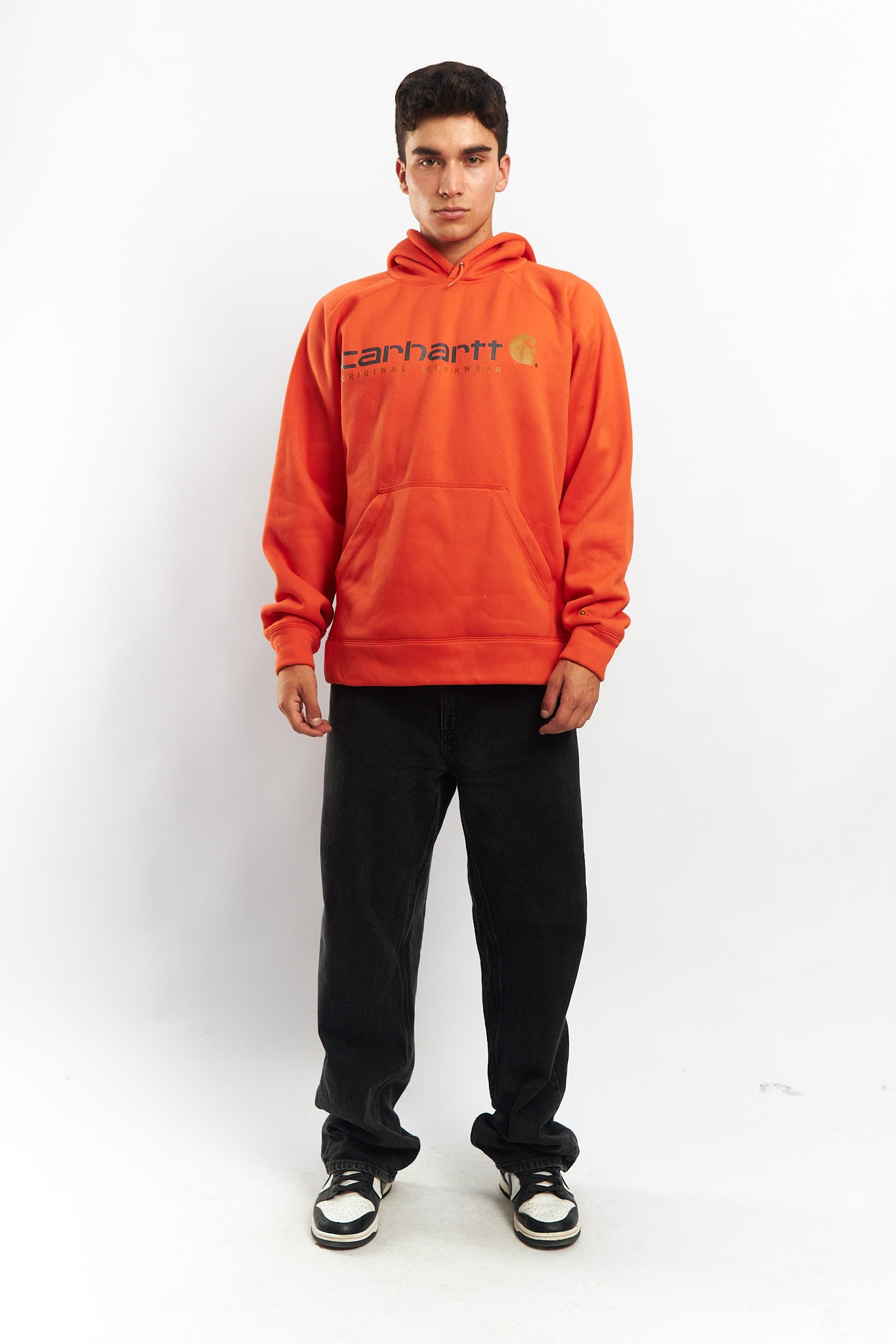 2000 Carhartt Force Orange Hoodie (L/XL)