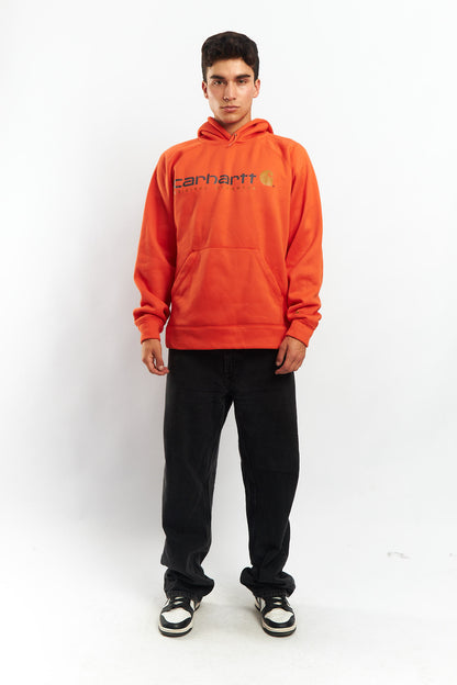 2000 Carhartt Force Orange Hoodie (L/XL)
