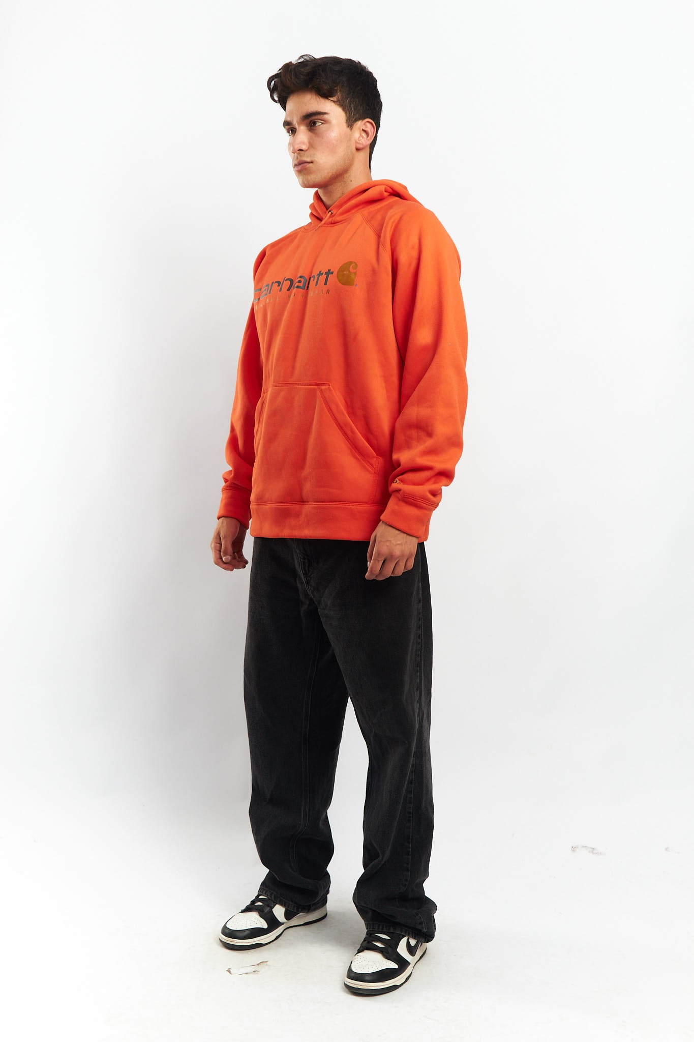2000 Carhartt Force Orange Hoodie (L/XL)