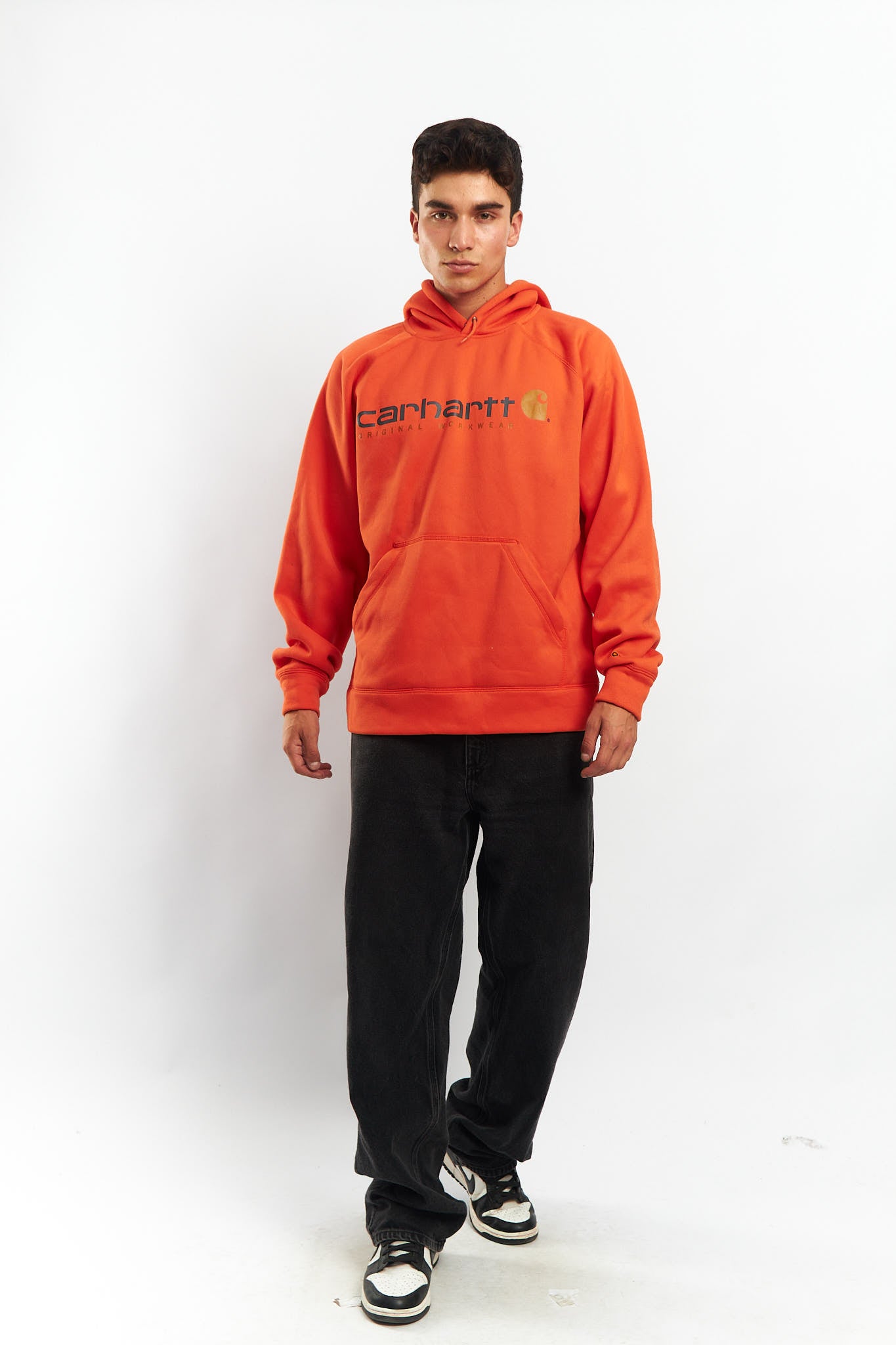 2000 Carhartt Force Orange Hoodie (L/XL)