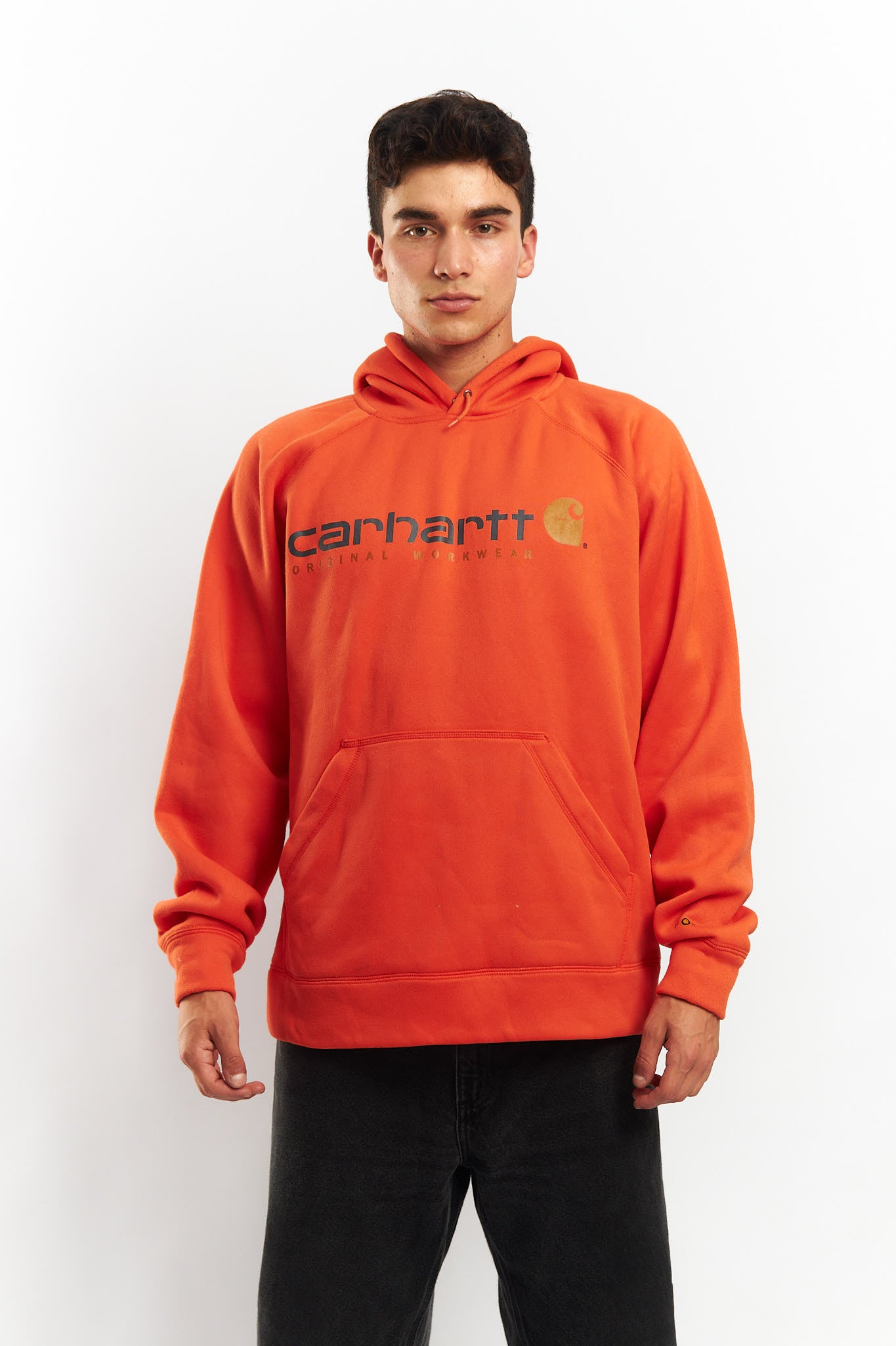 2000 Carhartt Force Orange Hoodie (L/XL)
