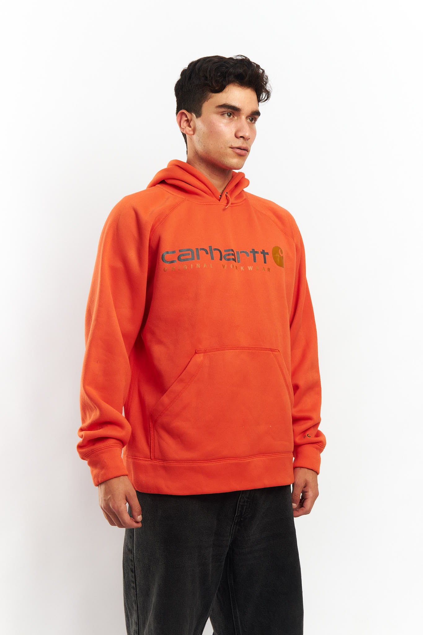 2000 Carhartt Force Orange Hoodie (L/XL)