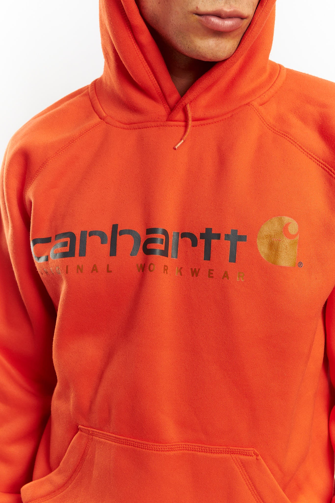 2000 Carhartt Force Orange Hoodie (L/XL)
