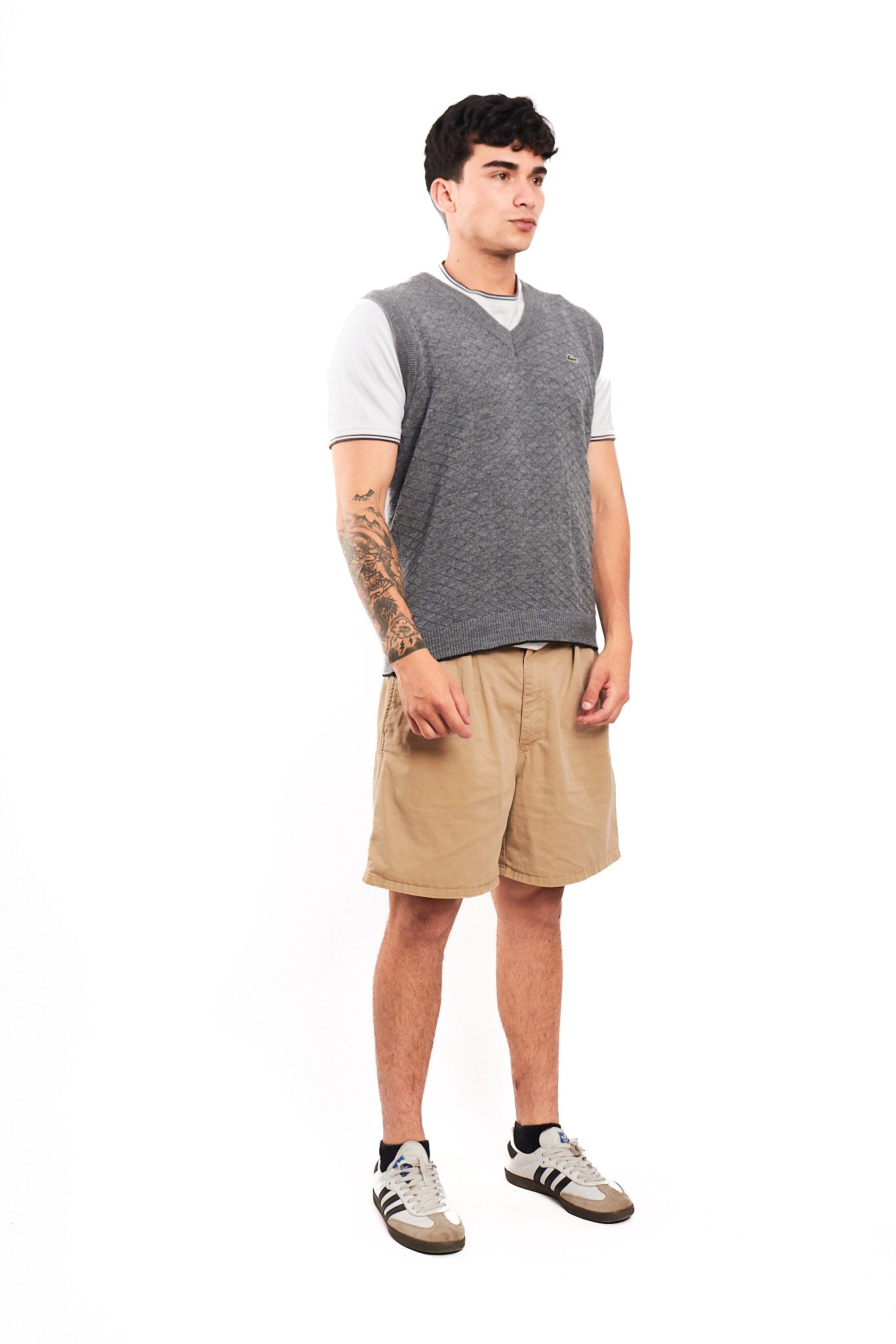 Lacoste Gray Knitted Vest (S/M)