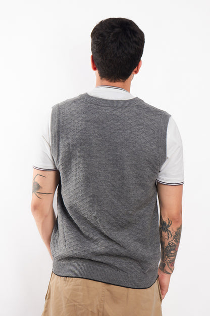 Lacoste Gray Knitted Vest (S/M)