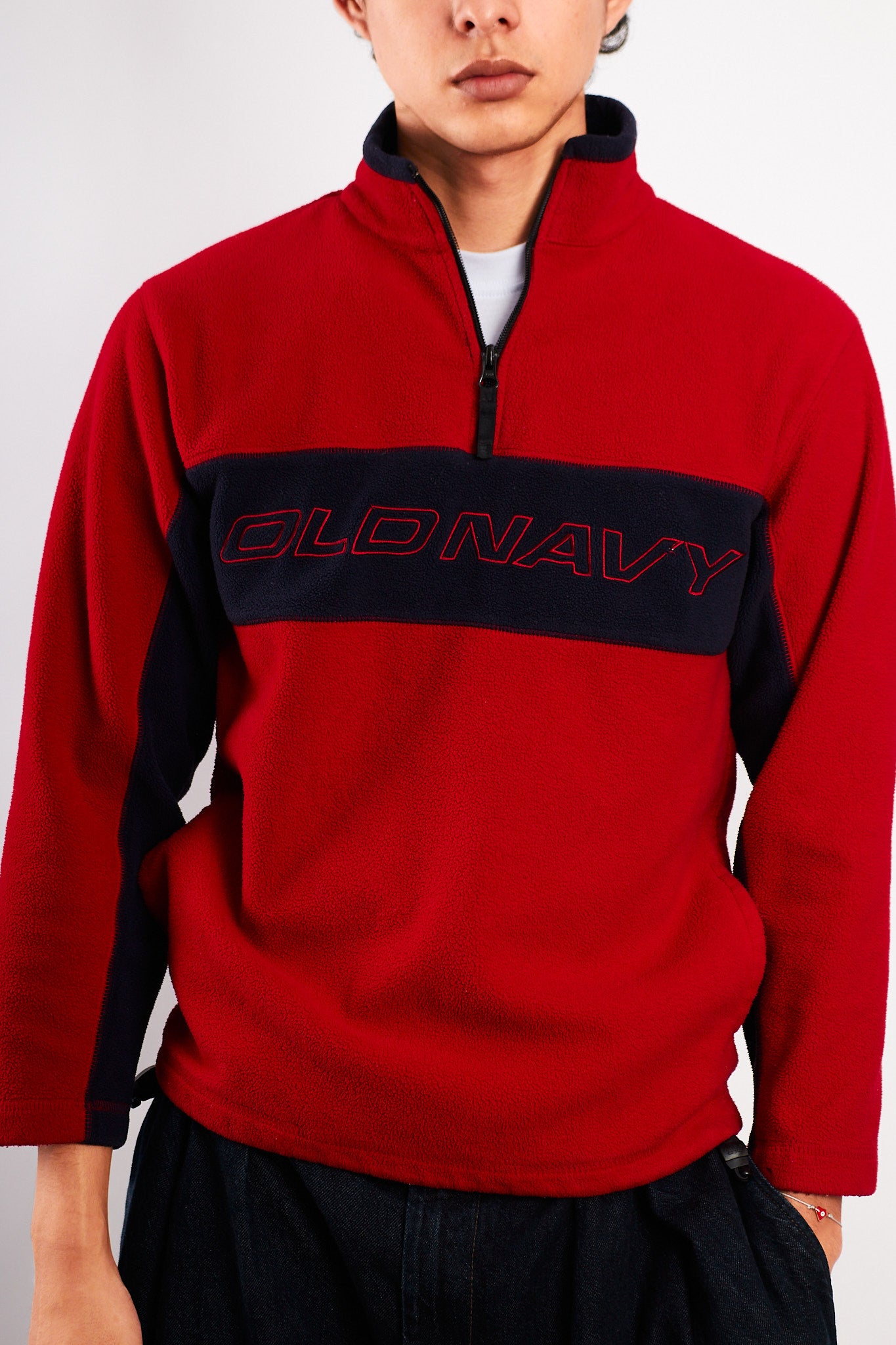 2000 Old Navy type Tommy Fleece Crewneck (S/M)