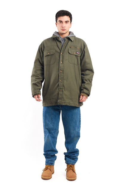 2000 Dickies Work Hooded Shirt Jacket (L/XL)