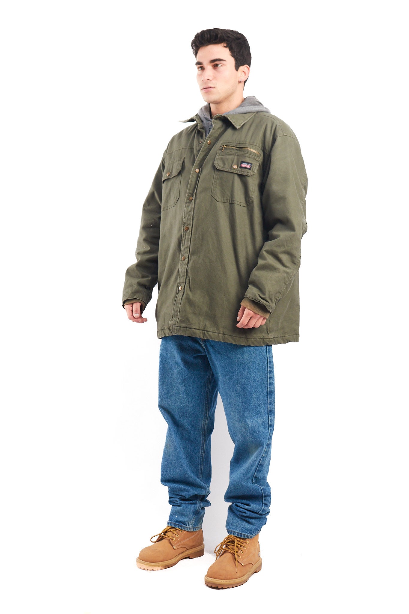 2000 Dickies Work Hooded Shirt Jacket (L/XL)