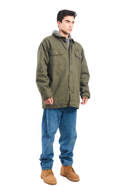 2000 Dickies Work Hooded Shirt Jacket (L/XL)