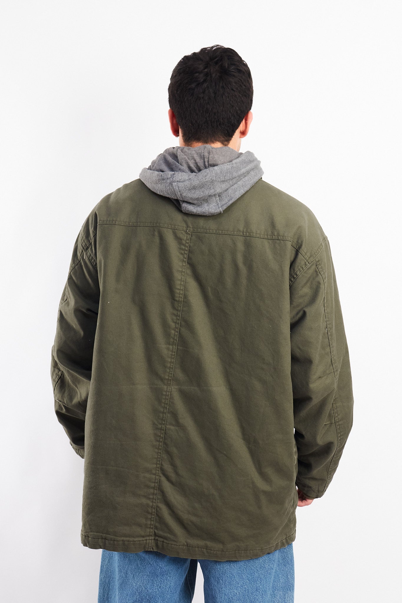 2000 Dickies Work Hooded Shirt Jacket (L/XL)
