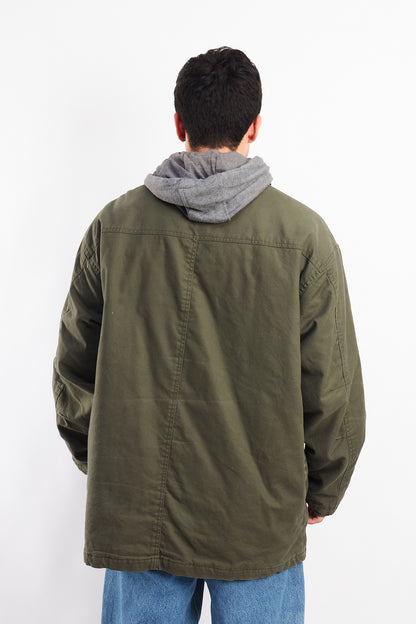 2000 Dickies Work Hooded Shirt Jacket (L/XL)