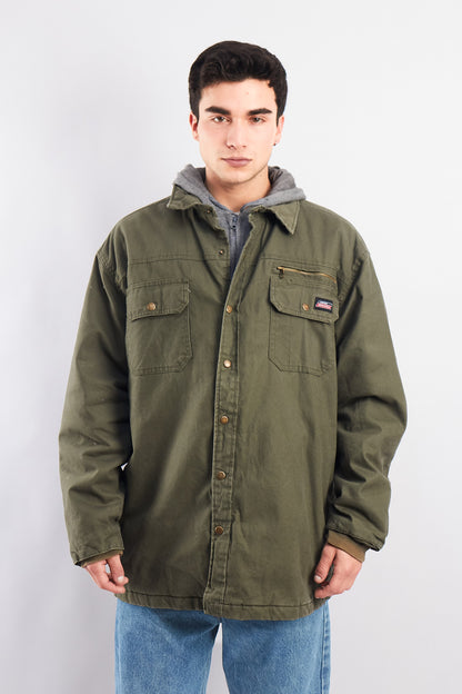 2000 Dickies Work Hooded Shirt Jacket (L/XL)