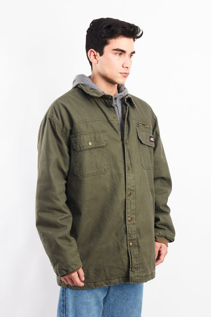 2000 Dickies Work Hooded Shirt Jacket (L/XL)