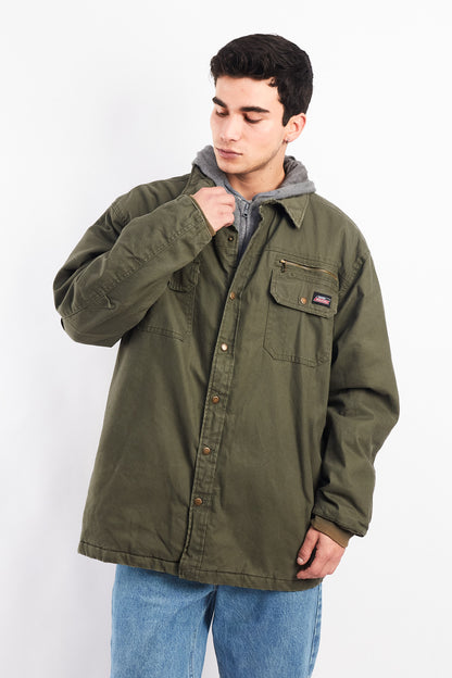 2000 Dickies Work Hooded Shirt Jacket (L/XL)