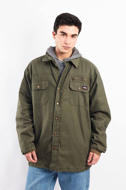 2000 Dickies Work Hooded Shirt Jacket (L/XL)