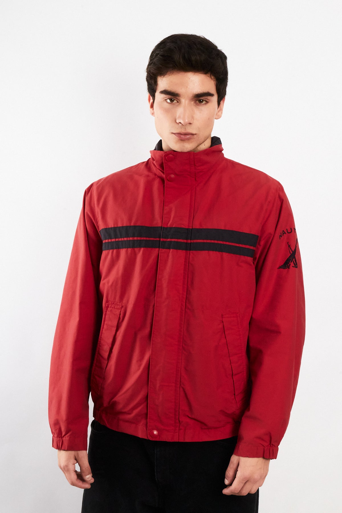 2000 Vintage Nautica Colorbock Striped Jacket (M)