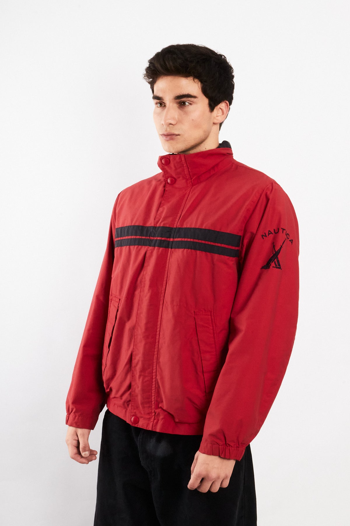 2000 Vintage Nautica Colorbock Striped Jacket (M)