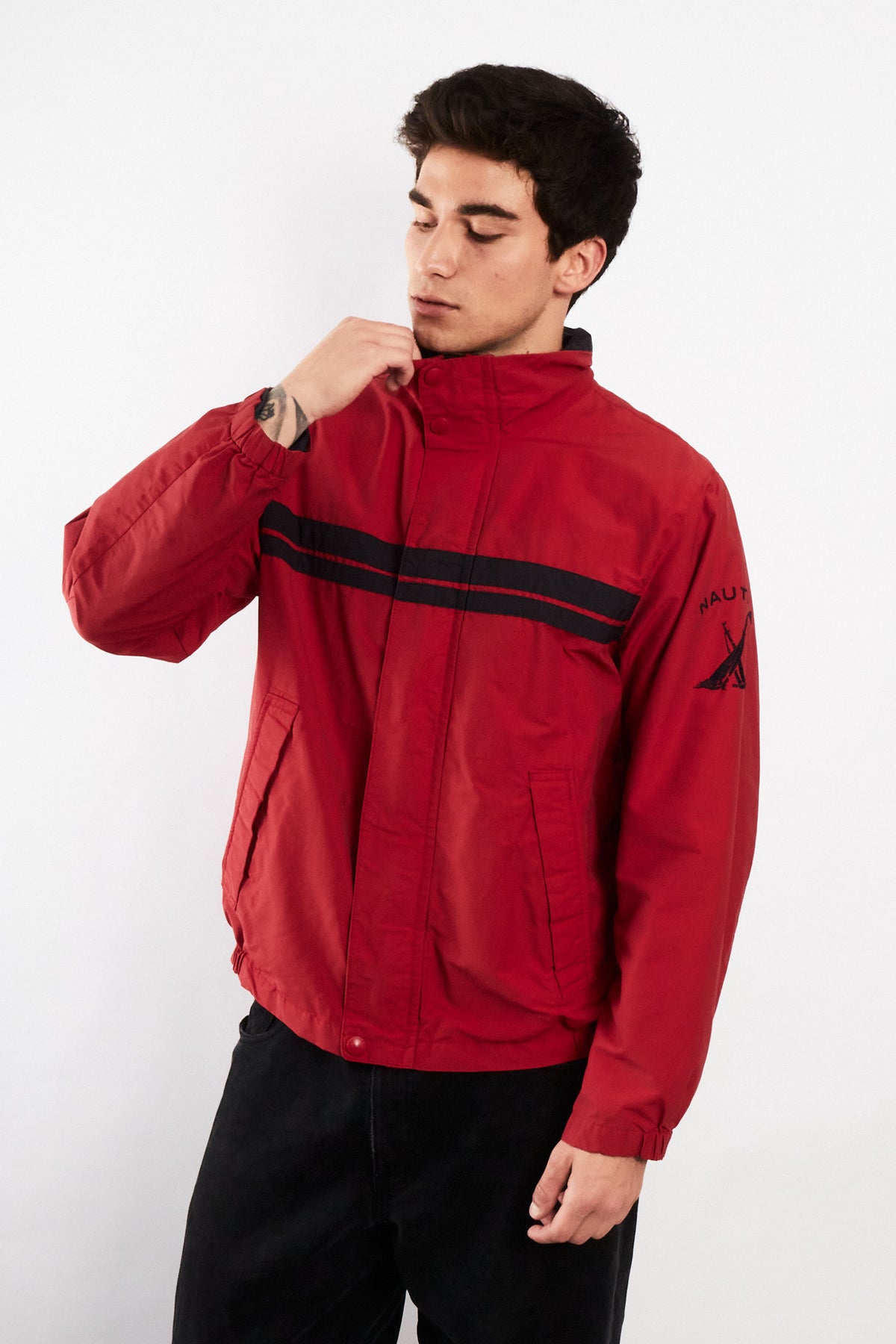 2000 Vintage Nautica Colorbock Striped Jacket (M)