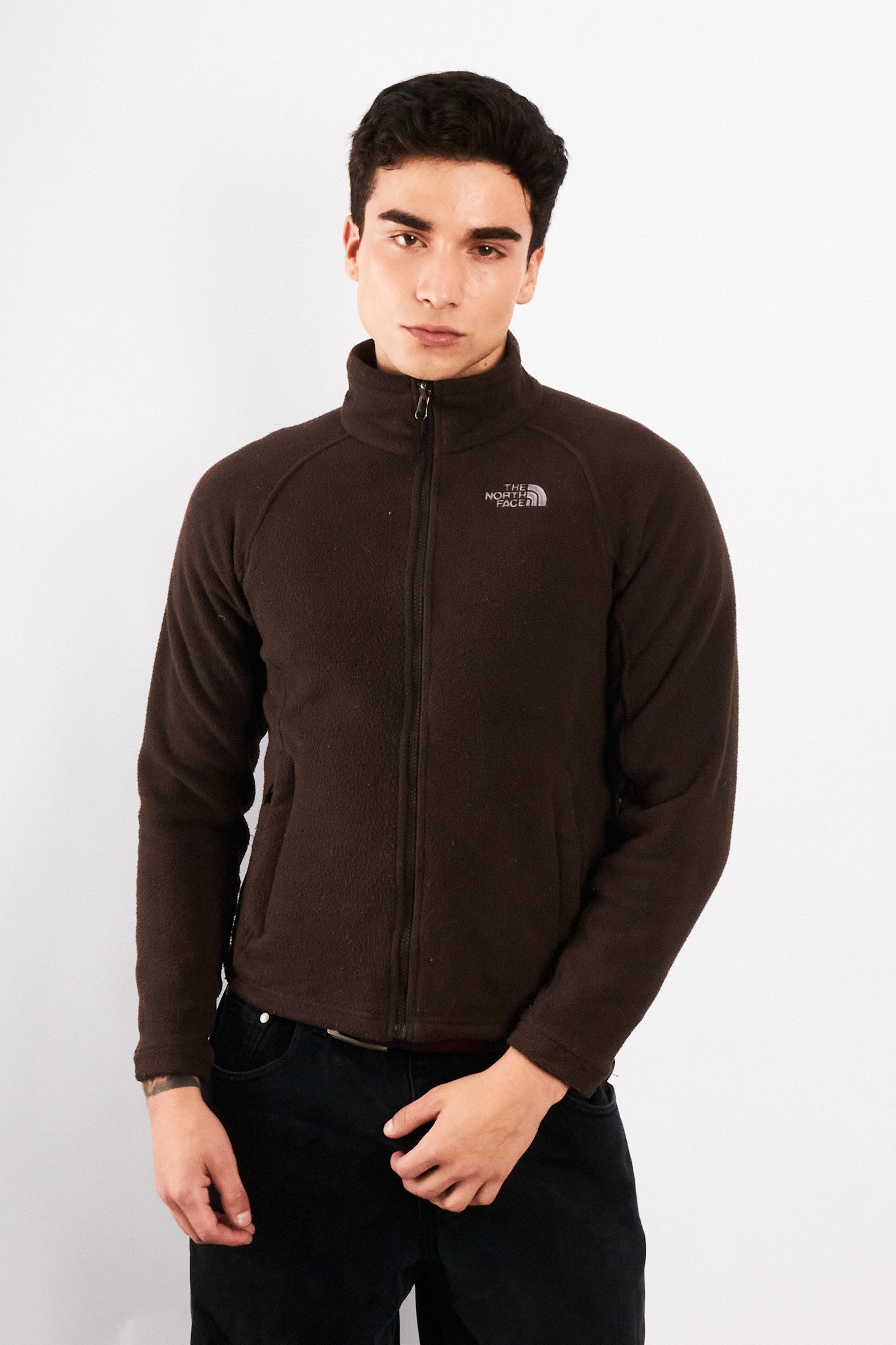 2000 Vintage The North Face Coffee Fleece Jacket (S/M)